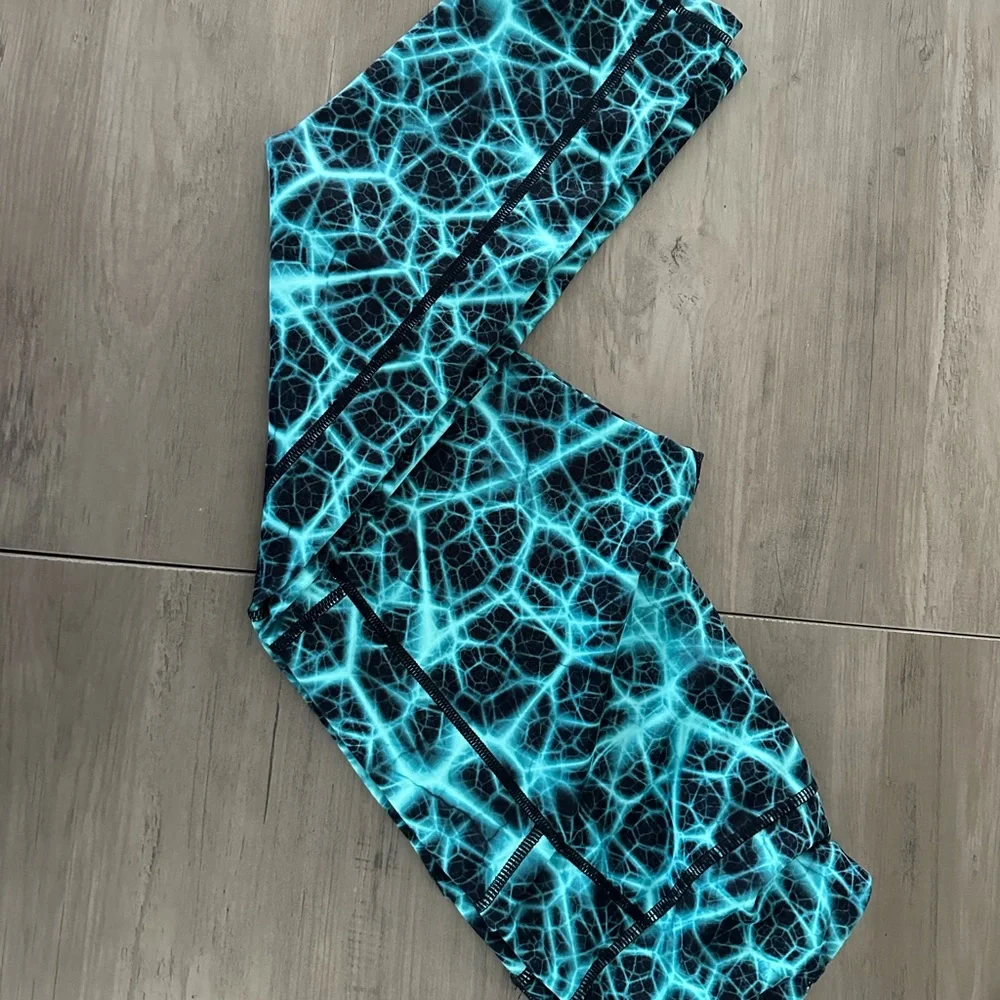 CVG TEAL CAPRI LENGTH LEGGINGS - Picture 4 of 8